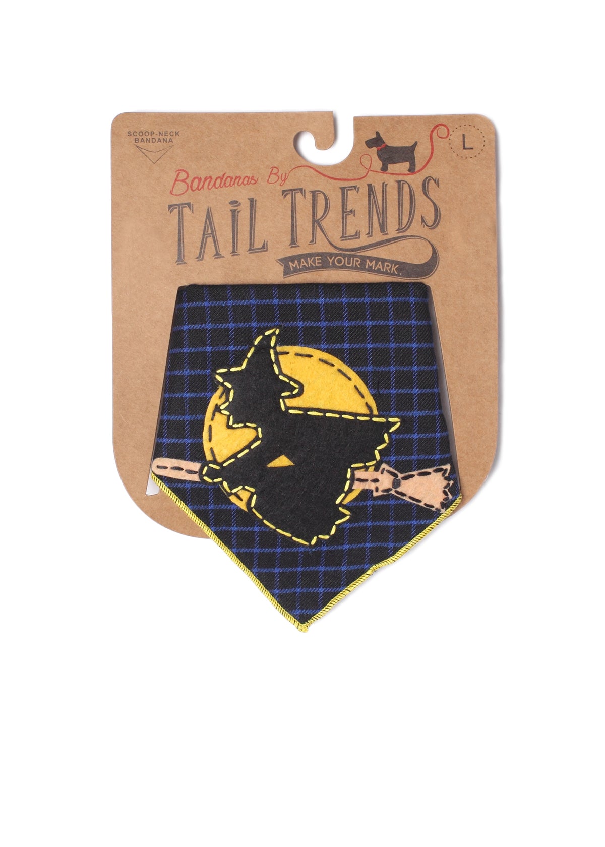 Yellow Moon Dog Bandana Halloween Night Pet Scarf