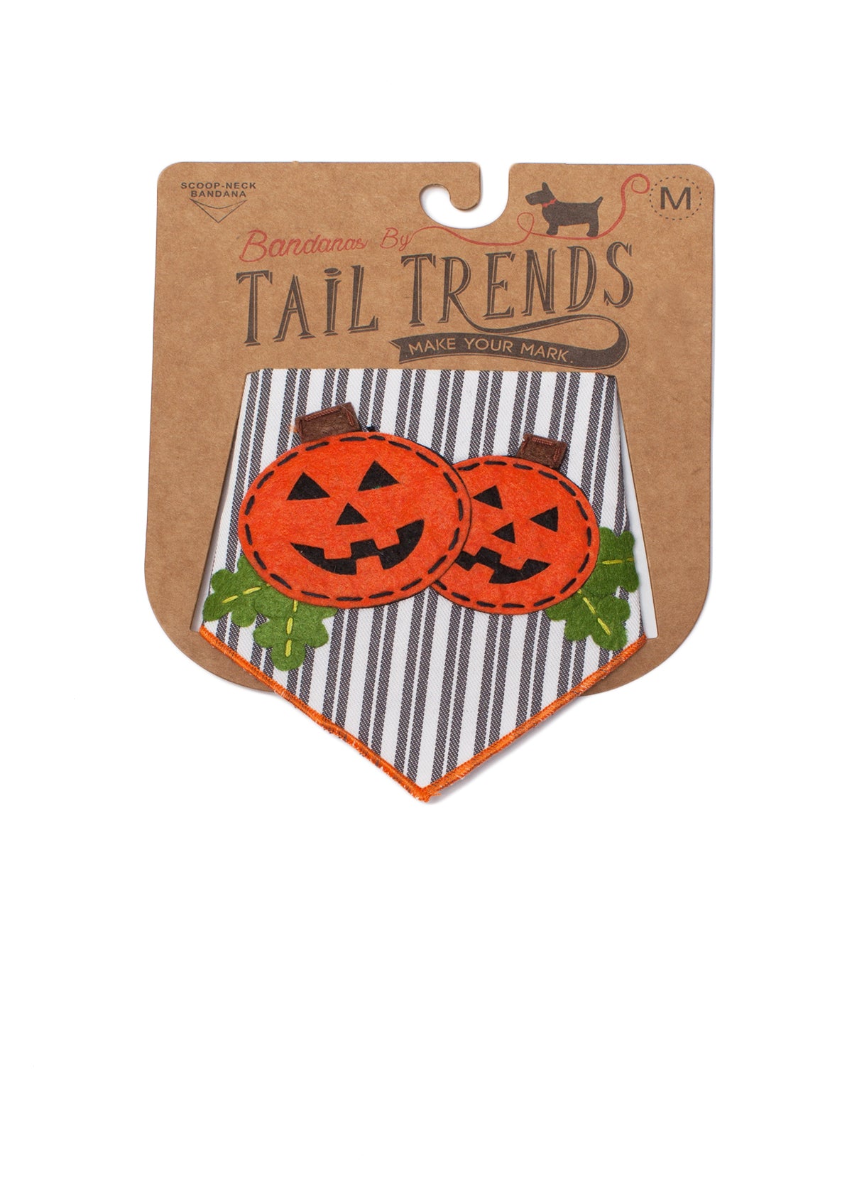 Striped Pumpkins Halloween Dog Bandana Fall Pet Outfit