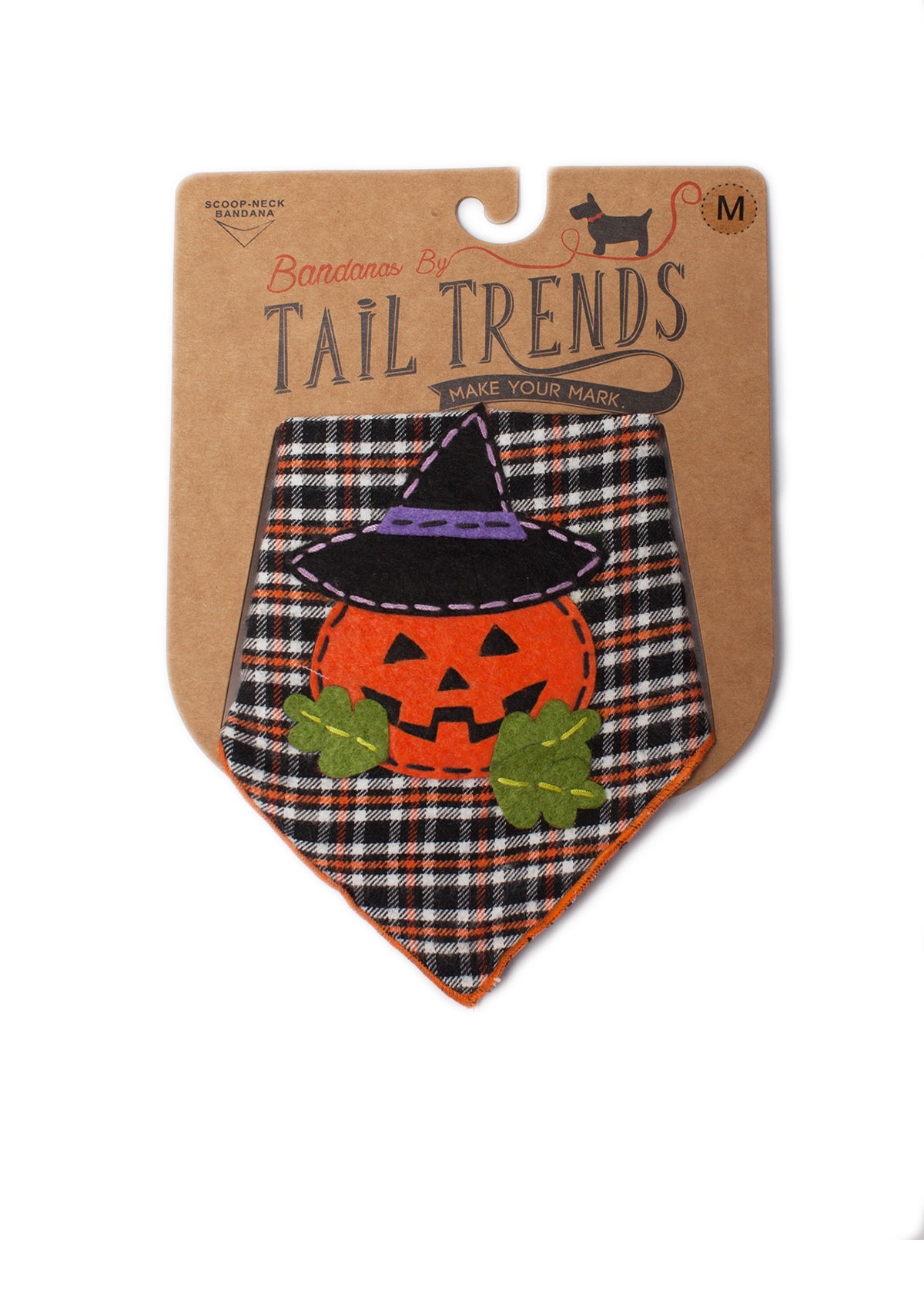 Jack-O-Lantern Witch Dog Bandana Spooky Halloween Pet Scarf