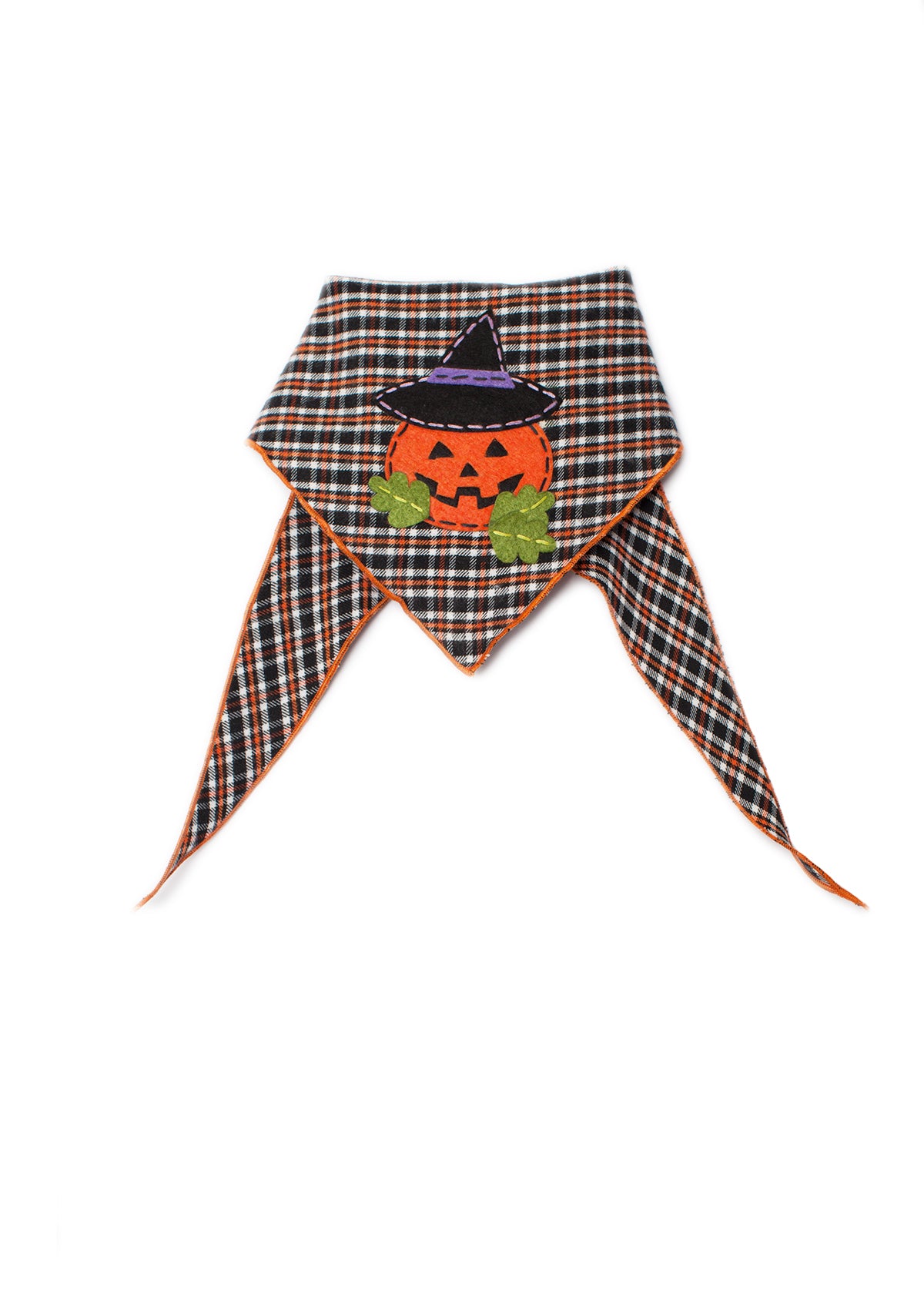 Jack-O-Lantern Witch Dog Bandana Spooky Halloween Pet Scarf