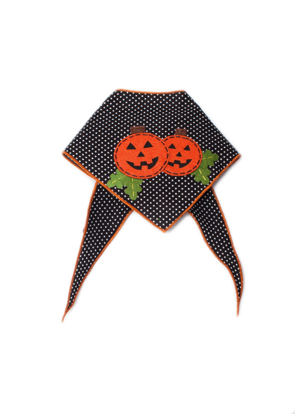 Pumpkin Friends Polkadot Dog Bandana Holiday Pet Scarf