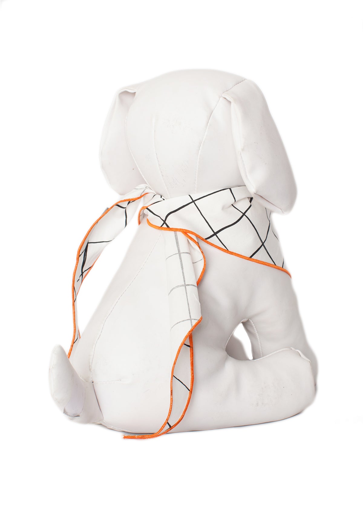 Pumpkin on White Dog Bandana Cute Halloween Pet Scarf
