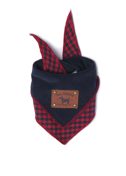 Navy Corduroy Reversible Bandana