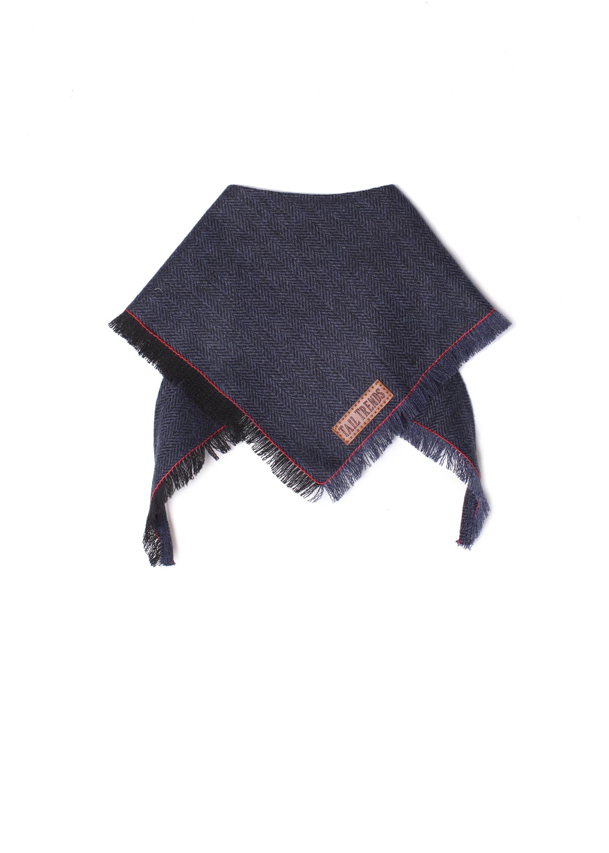 Navy Frayed Bandana