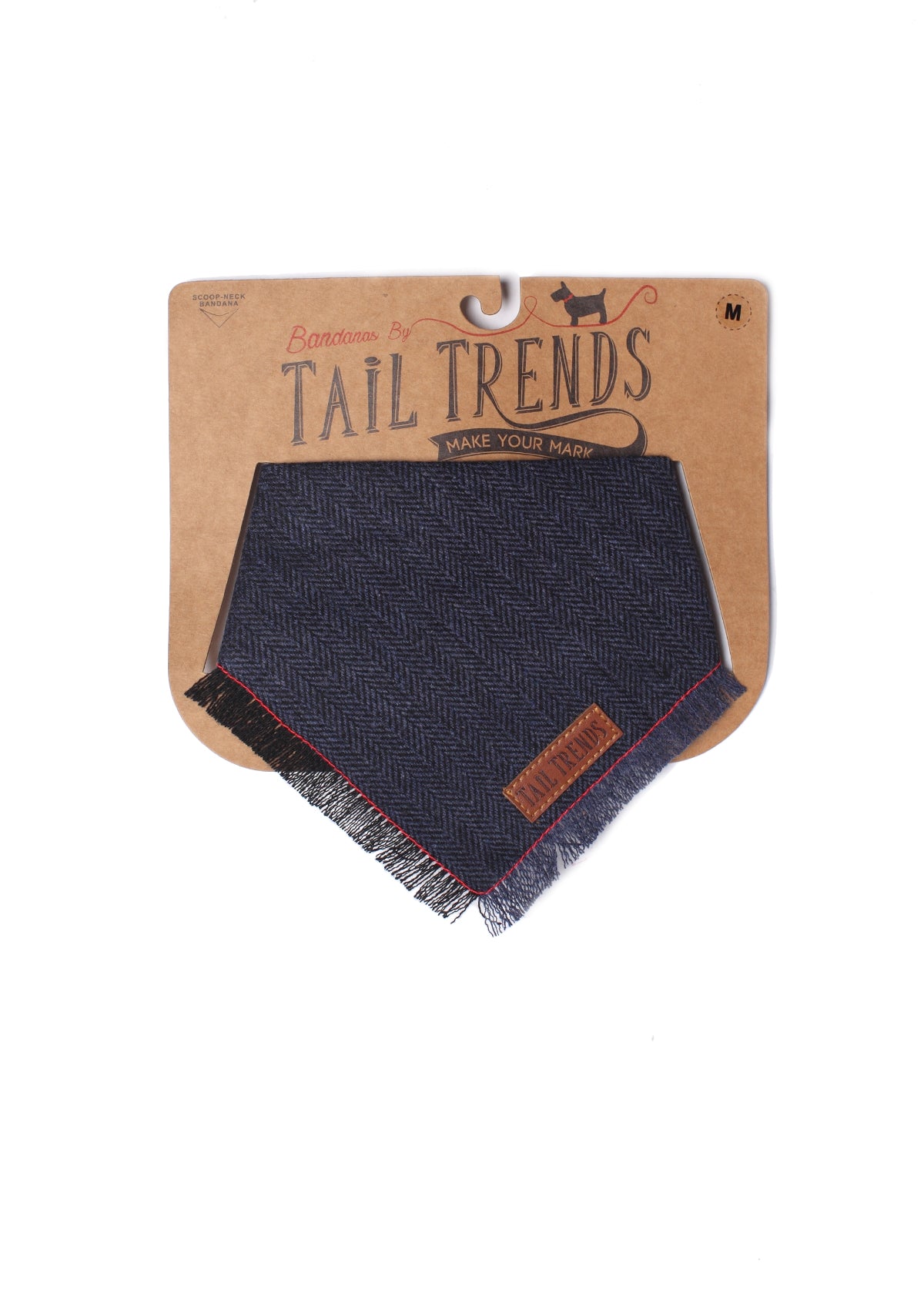 Navy Frayed Bandana