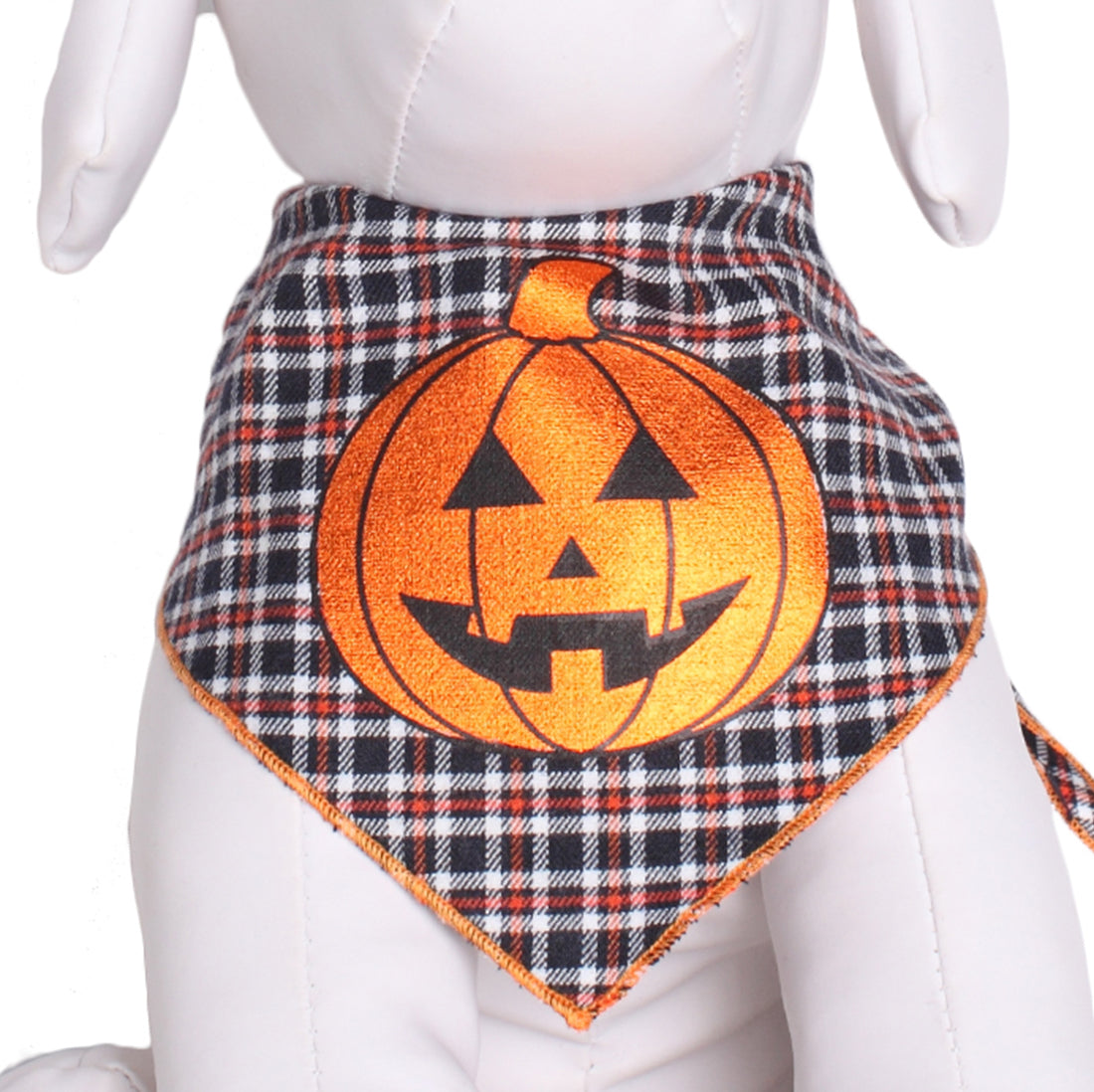 Foil Pumpkin Halloween Dog Bandana Fall Pet Outfit