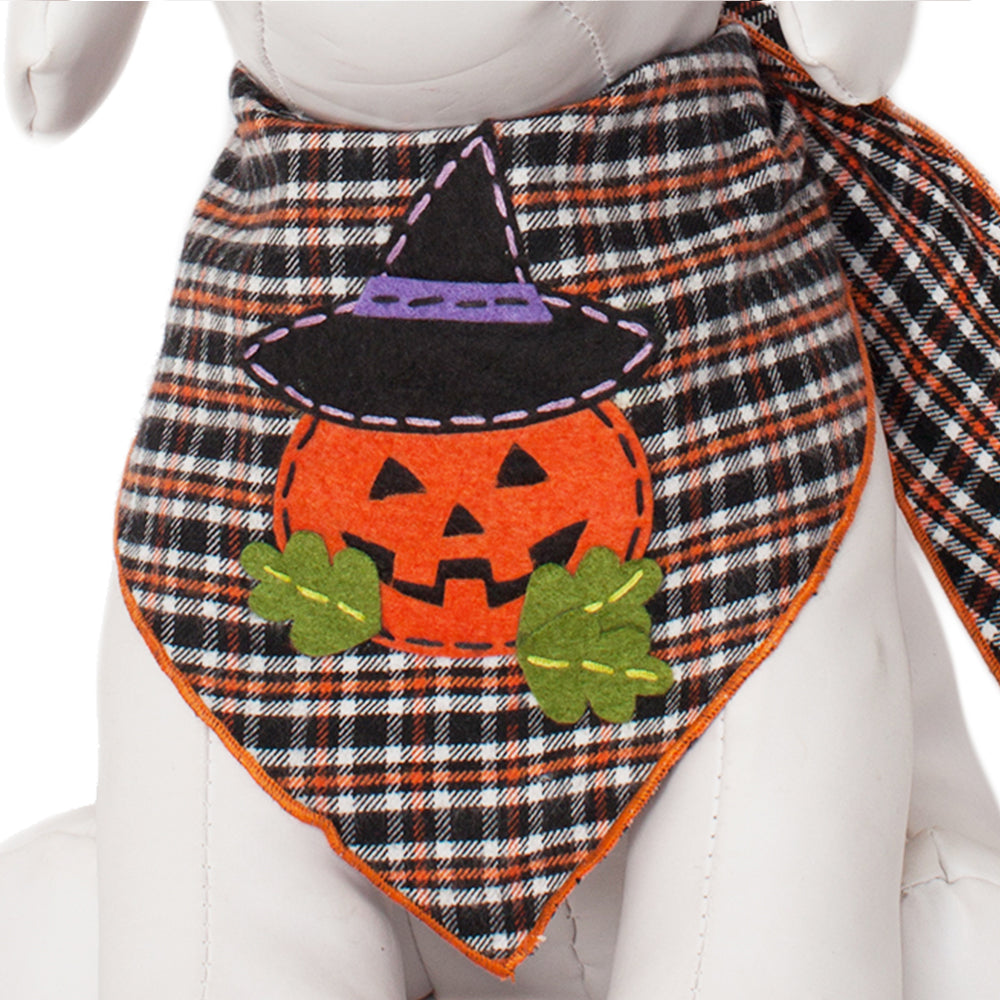 Jack-O-Lantern Witch Dog Bandana Spooky Halloween Pet Scarf
