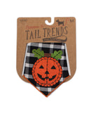 Stitched Pumpkin Halloween Dog Bandana Fall Pet Costume