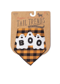 Halloween 3 Ghosts Boo Pet Bandana Festive Dog Scarf