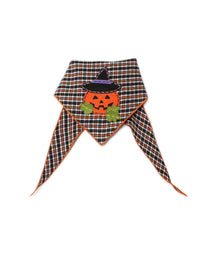 Jack-O-Lantern Witch Dog Bandana Spooky Halloween Pet Scarf