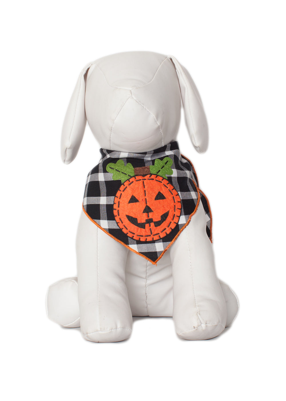 Stitched Pumpkin Halloween Dog Bandana Fall Pet Costume