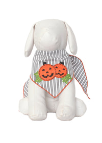 Striped Pumpkins Halloween Dog Bandana Fall Pet Outfit