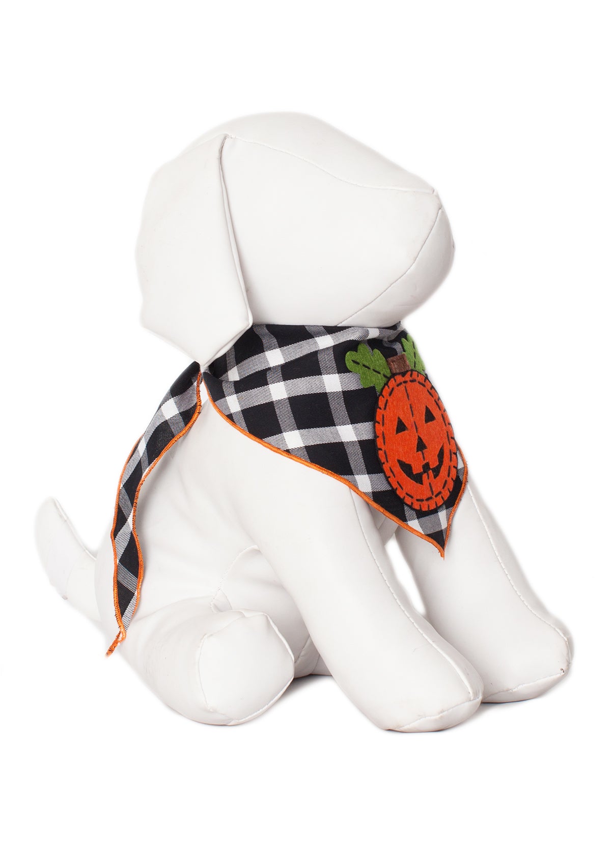 Stitched Pumpkin Halloween Dog Bandana Fall Pet Costume