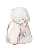 Pumpkin on White Dog Bandana Cute Halloween Pet Scarf