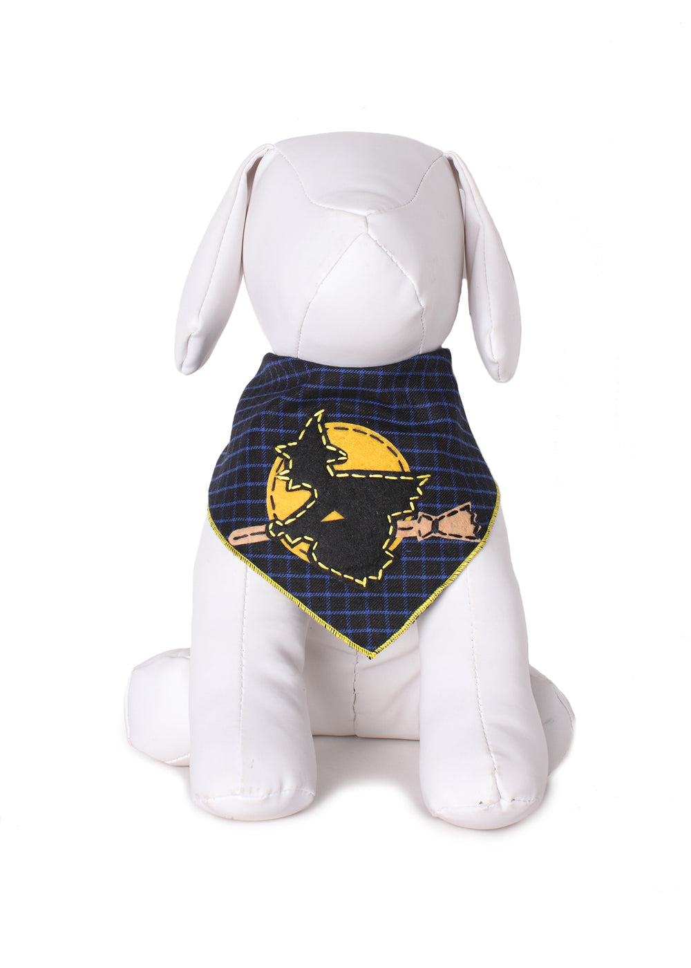 Yellow Moon Dog Bandana Halloween Night Pet Scarf