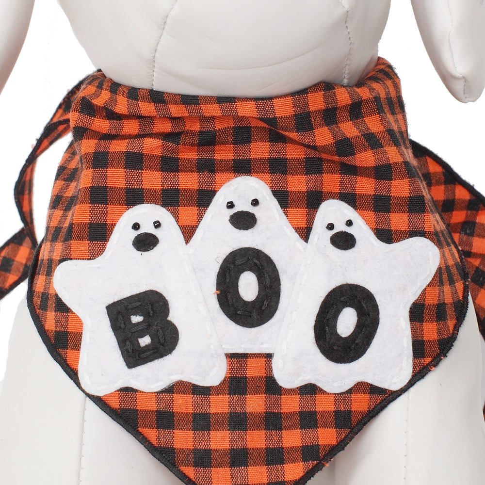 3 Ghosts Halloween Pet Bandana Cute Dog Costume Scarf