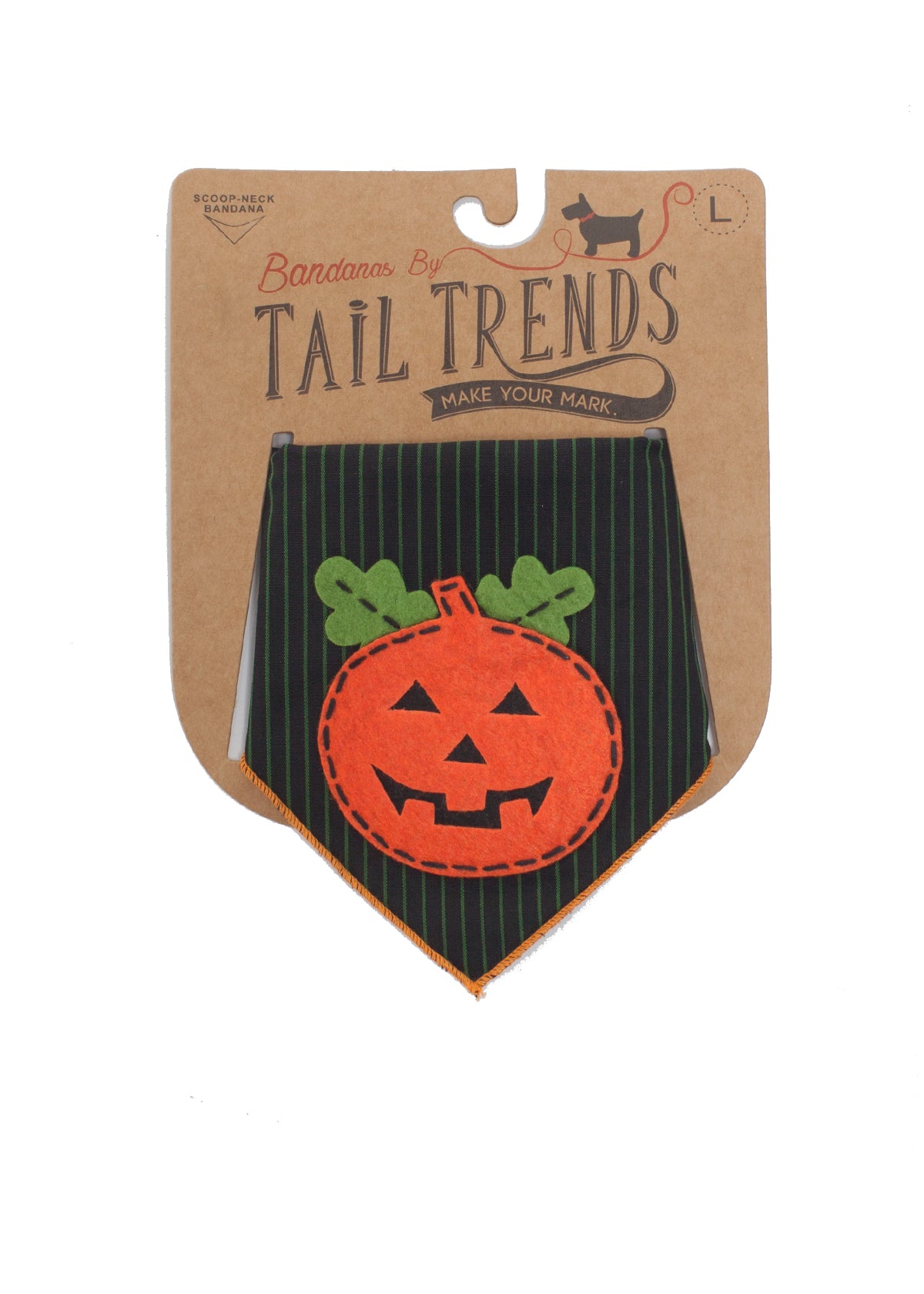 Pumpkin Stripes Halloween Dog Bandana Fall Pet Costume