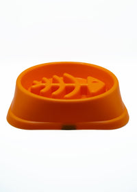 Orange Fish Slow Feeder Bowl